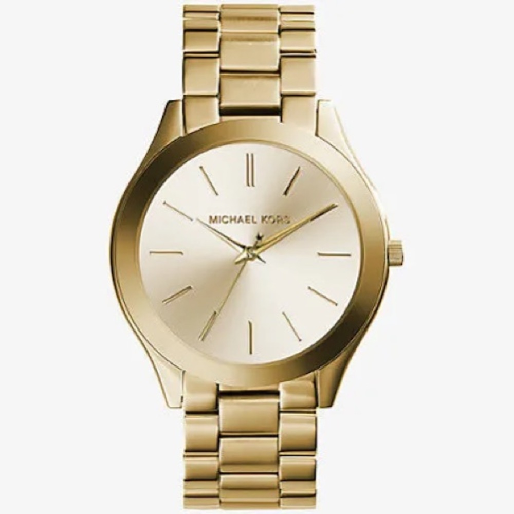 Michael Kors Slim Runway Gold toned watch